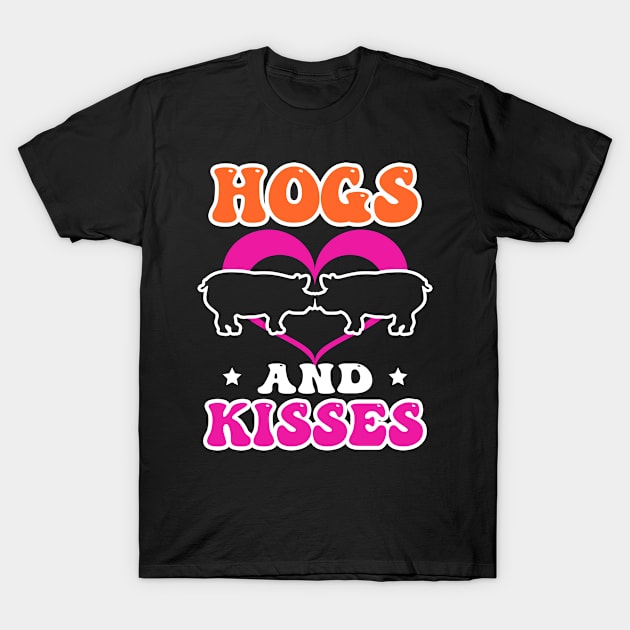 Pig Valentines Shirt | Hogs And Kisses T-Shirt by Gawkclothing